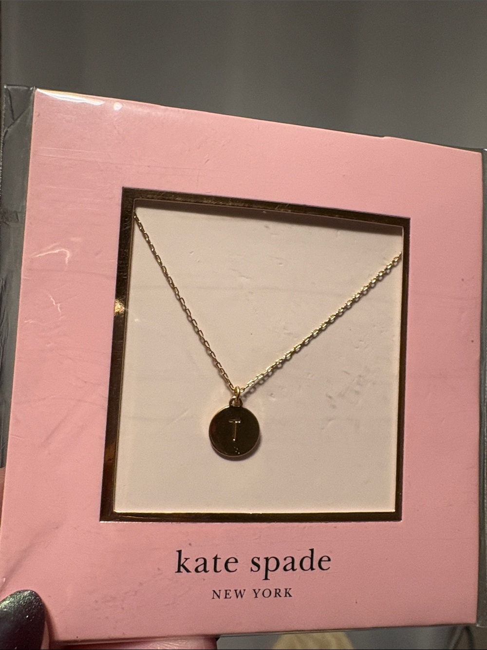 kate spade Gold Initial 'T' Pendant Necklace